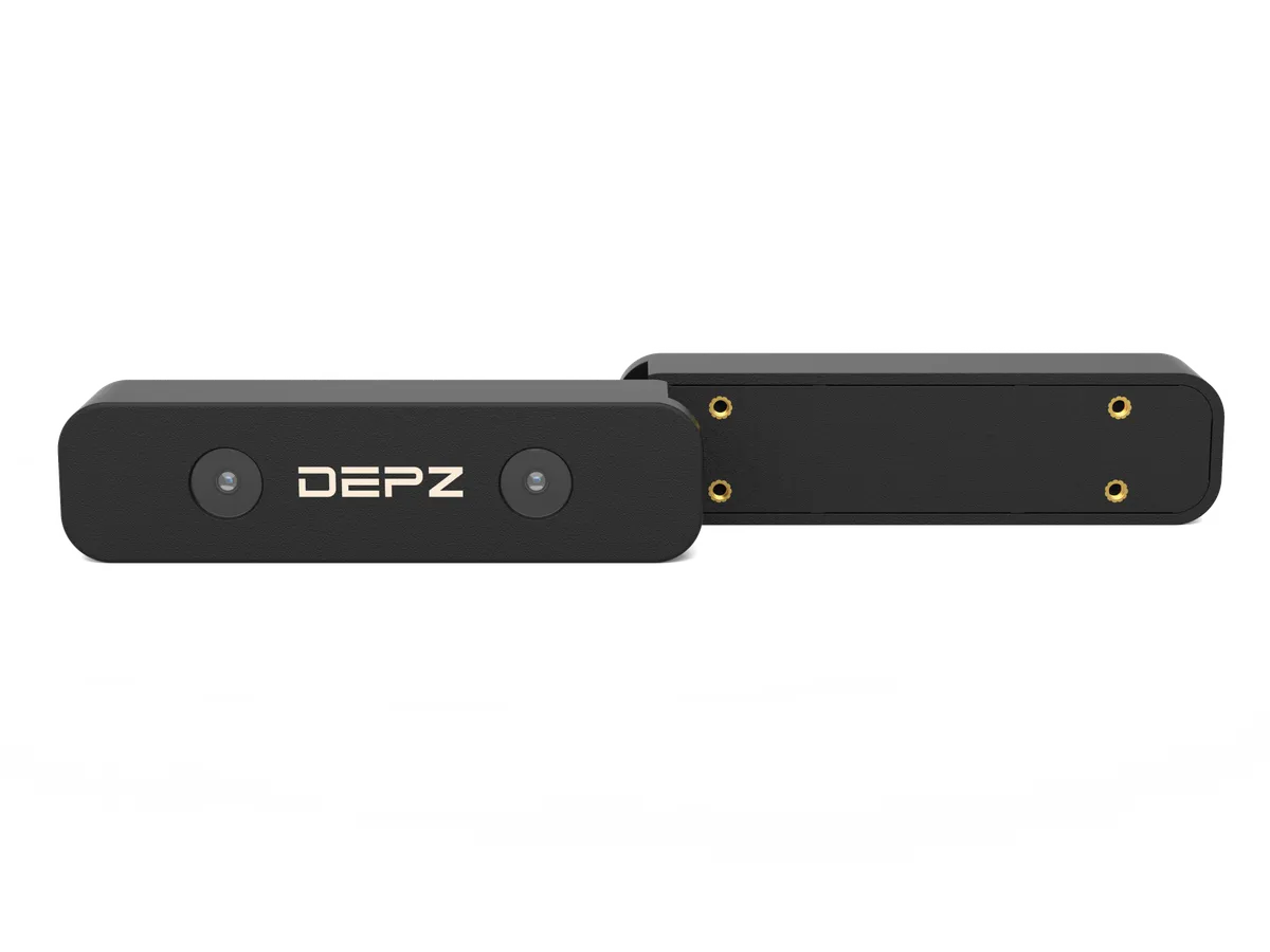 DEPZ Clarity stereo camera - perspective view showing camera depth and design