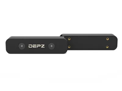 DEPZ Clarity stereo camera - perspective view showing camera depth and design