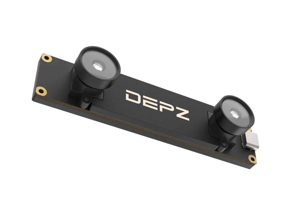 DEPZ Clarity Module stereo camera - perspective view showing camera depth and design