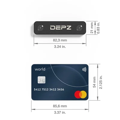 DEPZ Minima with credit card for scale