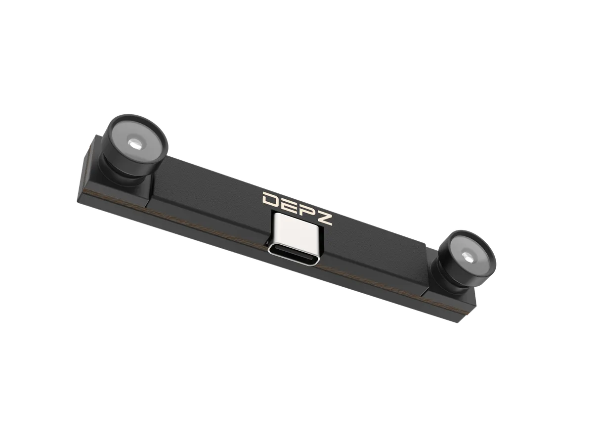 DEPZ Minima Module stereo camera - perspective view showing camera depth and design