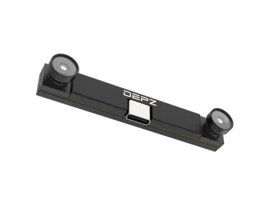 DEPZ Minima Module stereo camera - perspective view showing camera depth and design