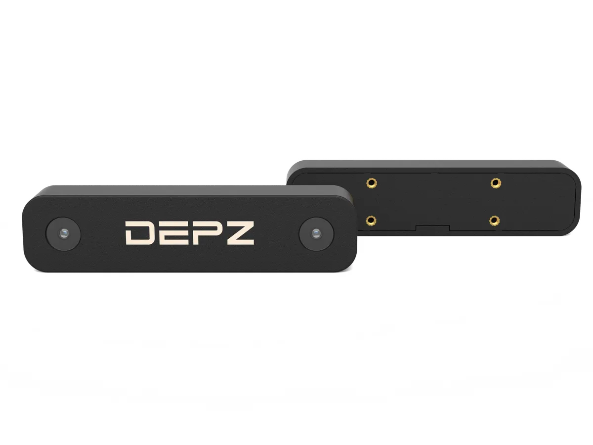 DEPZ Varius Regular stereo camera - rear enclosure view showing ports and connectors